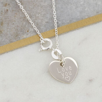 18ct Gold Plated Or Sterling Silver Love Rings Necklace, 3 of 5