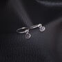 April Birthstone Hoop Earrings With Crystal Charm, thumbnail 2 of 5