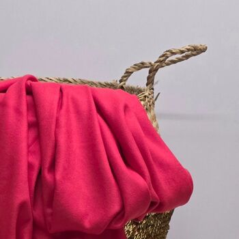 Super Soft Plain Pashmina Style Scarf In Magenta Red, 2 of 3