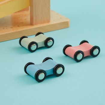 Personalised Colourful Car Ramp Wooden Toy, 2 of 3