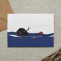 Swimming Labrador Card, thumbnail 1 of 4