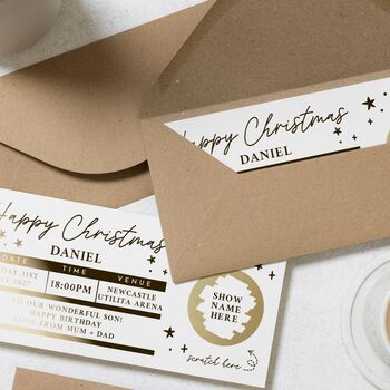 Personalised Christmas Concert Ticket Gift Voucher, 6 of 8