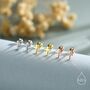 Tiny Cross Screw Back Earrings In Sterling Silver, thumbnail 6 of 12