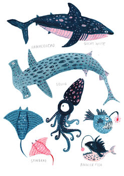 Sea Life Art Print, 5 of 6