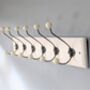 White Painted Coat Rack With Ball Top Hooks, thumbnail 1 of 4