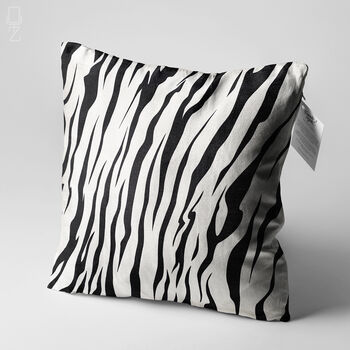 Black And White Cushion Cover With Zebra Pattern, 3 of 7