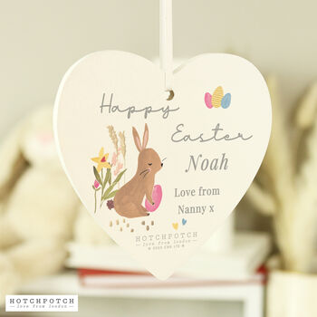 Personalised Easter Wooden Heart Decoration, 4 of 6
