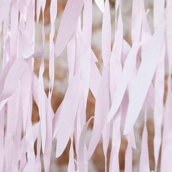 Blush Pink Leaf Ribbon Backdrop Curtain, 2 of 2