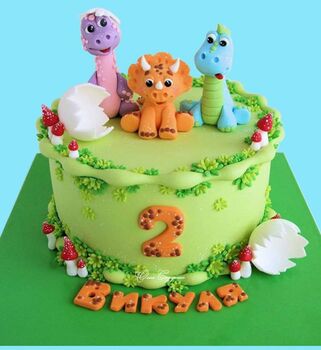 Set Of Four Dinosaur Birthday Cake Toppers, 2 of 5