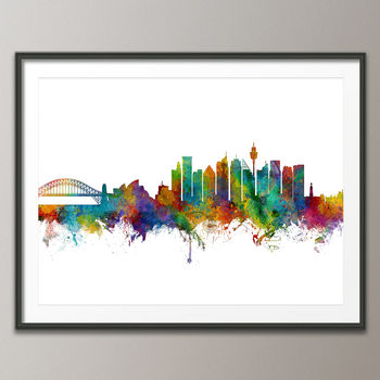 Sydney Australia Skyline Cityscape Art Print, 4 of 8