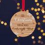 First Christmas Married Couple Wooden Tree Decoration, thumbnail 2 of 7