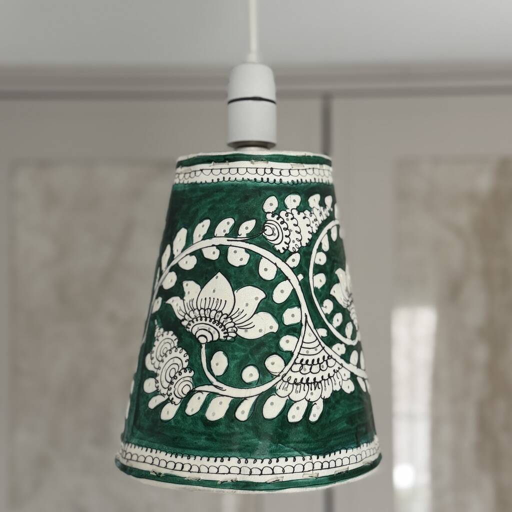 Hanging Leather Lampshade Tholu Bommalata, 1 of 8