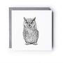 Horned Owl Woodland Greeting Card, thumbnail 2 of 6