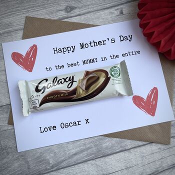 Personalised Mummy Happy Mother's Day Chocolate Card, 3 of 3