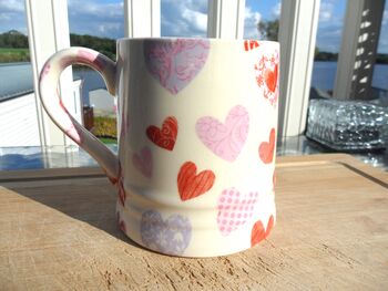 Tankard Mug In Patchwork Heart Design, 7 of 8