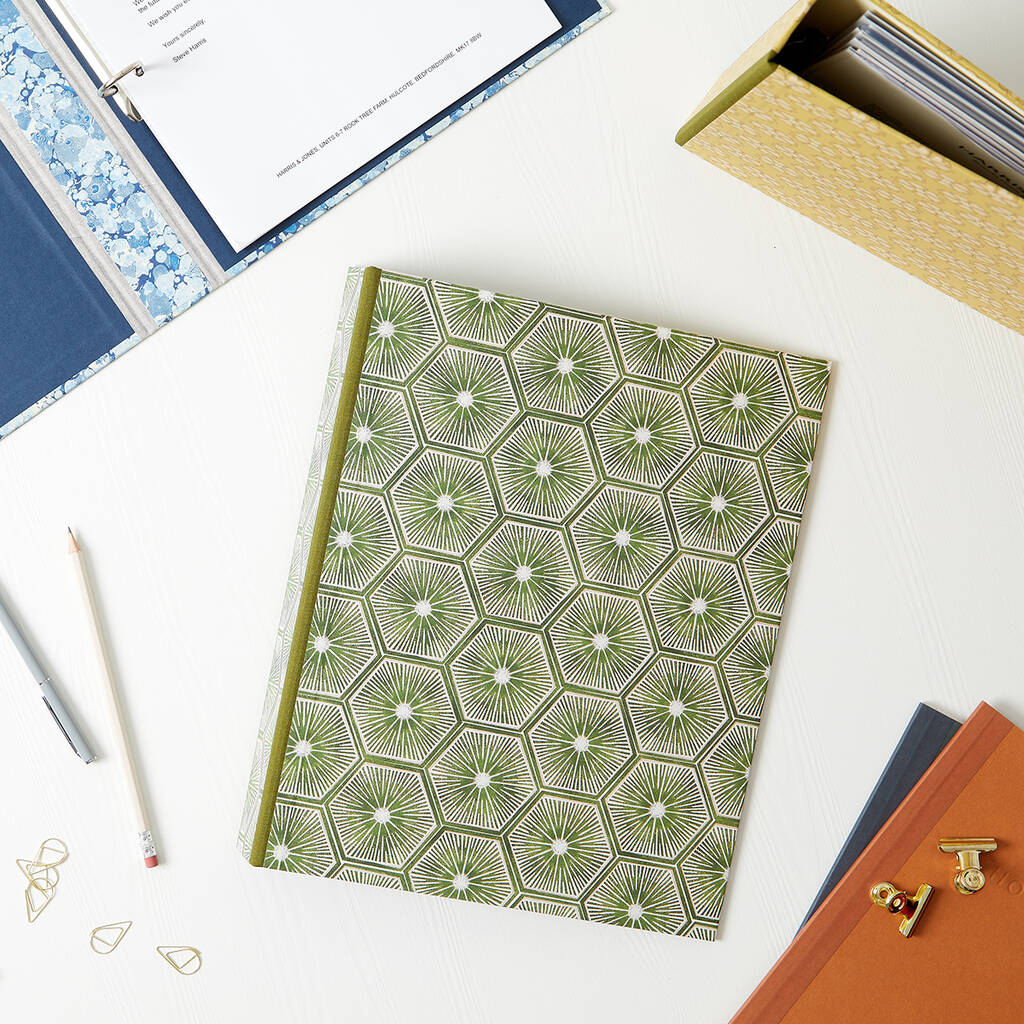 Handmade Patterned Ring Binder By Harris & Jones Ltd