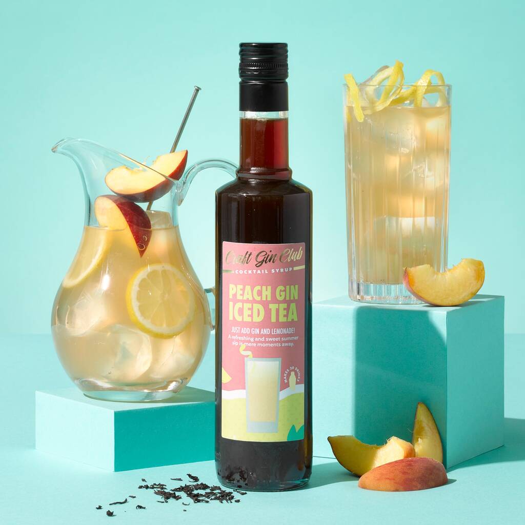 Peach Gin Iced Tea Cocktail Syrup By Craft Gin Club