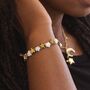 Personalised Waterproof Gold Plated Star And White Star Stretch Bracelet, thumbnail 1 of 5