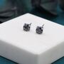 Mystic Black Cz Stud Earrings, thumbnail 3 of 10