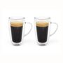 Double Wall Glass Coffee Or Tea Mug Set With Handle, thumbnail 3 of 6