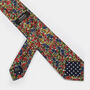 Mens Red And Blue Floral Print Slim Tie, thumbnail 12 of 12