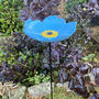 Set Of Three Cast Iron Forget Me Not Bird Feeders, thumbnail 7 of 7