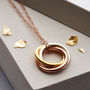 Personalised Mixed Gold Russian Ring Necklace, thumbnail 6 of 12
