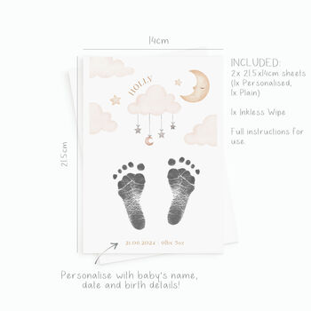 Dream Big Personalised Inkless Hand And Footprint Kit, 5 of 6