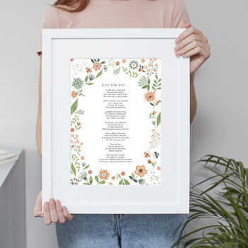 Personalised Floral Poem, Song, Favourite Words Print, 3 of 7