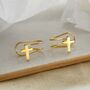 Gold Plated Or Sterling Silver Cross Ear Cuffs, thumbnail 4 of 6