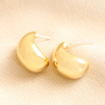 Chunky Teardrop Half Hoop Earrings, 2 of 3