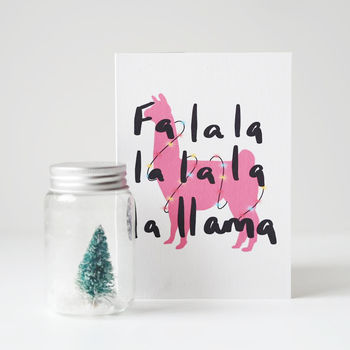 Fa La Llama Funny Christmas Card, 3 of 4