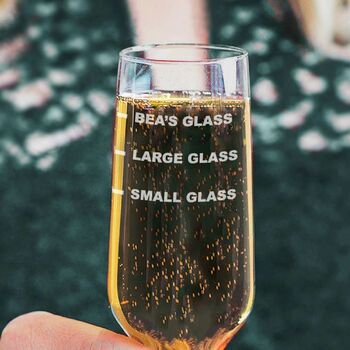 Personalised Measures Champagne Flute, 2 of 8