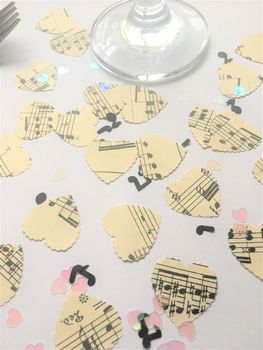 Vintage Music Score Heart Confetti, 4 of 4