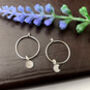 Sterling Silver Tiny Mismatched Moon Hoop Earrings, thumbnail 2 of 8