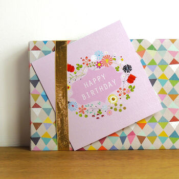 Floral Raspberry Pink Birthday Card, 3 of 5
