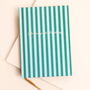Green Stripe Dreams And Doodles Notebook, thumbnail 1 of 4