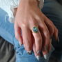 Green And Blue Fire Opal Ring, thumbnail 5 of 8