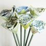 Personalised Blue Cotton Handmade Flowers, thumbnail 1 of 7