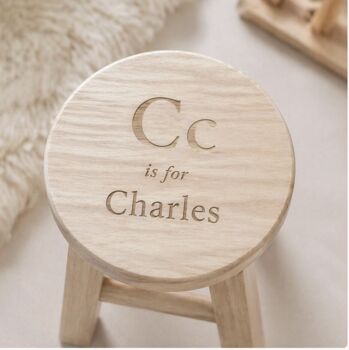 Big Letter Engraved Stool, 2 of 4