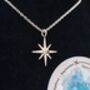 Handmade Sterling Silver North Star Birthstone Christmas Necklace: September Birthstone, thumbnail 3 of 12