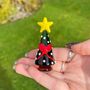 Hand Blown Tiny Glass Christmas With Bow, thumbnail 2 of 4