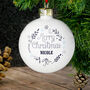 Personalised Frost Hanging Christmas Bauble, thumbnail 1 of 2