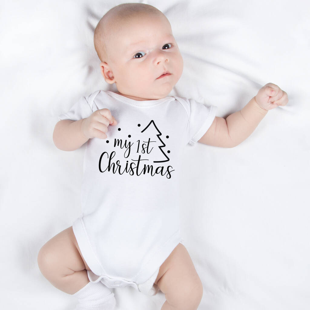 my 1st christmas baby grow