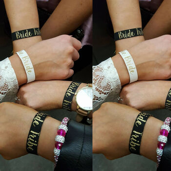 The Bride White / Gold Hen Party Wristband, 8 of 8
