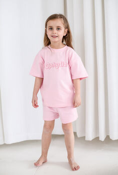 Personalised Bubble Embroidered T Shirt And Short Set, 7 of 9