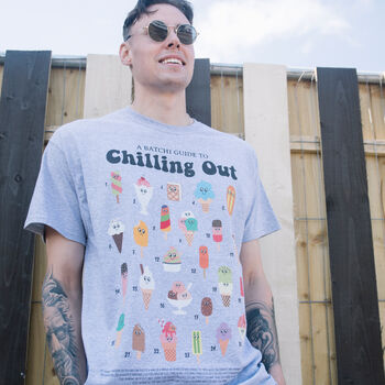 Chilling Out Men's Ice Cream Guide T Shirt, 3 of 4