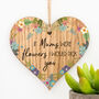 If Mums Were Flowers Token Gift Hanging Wood Heart, thumbnail 2 of 3