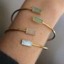 Adjustable Green Chalcedony Bangle, thumbnail 8 of 9