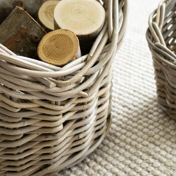 Rattan Firewood Log Basket, 2 of 3